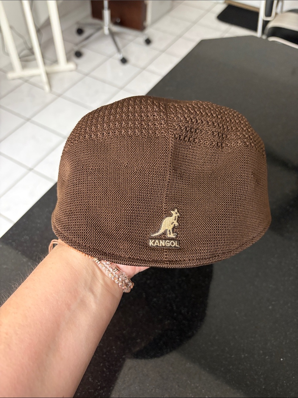 OLD SCHOOL KANGOL Brown Mesh 504 Ventair Cap VINTAGE